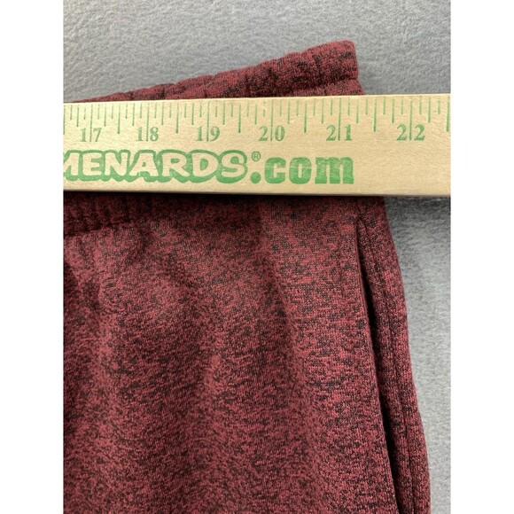 Red Ape Mens Jogger Sweatpants Lace Panel Tapered Drawstring Burgundy Size 4XL - Picture 4 of 13